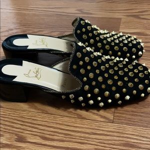 Christian Louboutin Studded Mule Heels Sandals